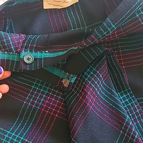 HANDMADE Vintage Plaid Asymmetrical Wrap Skirt 26" waist - Picture 8 of 11